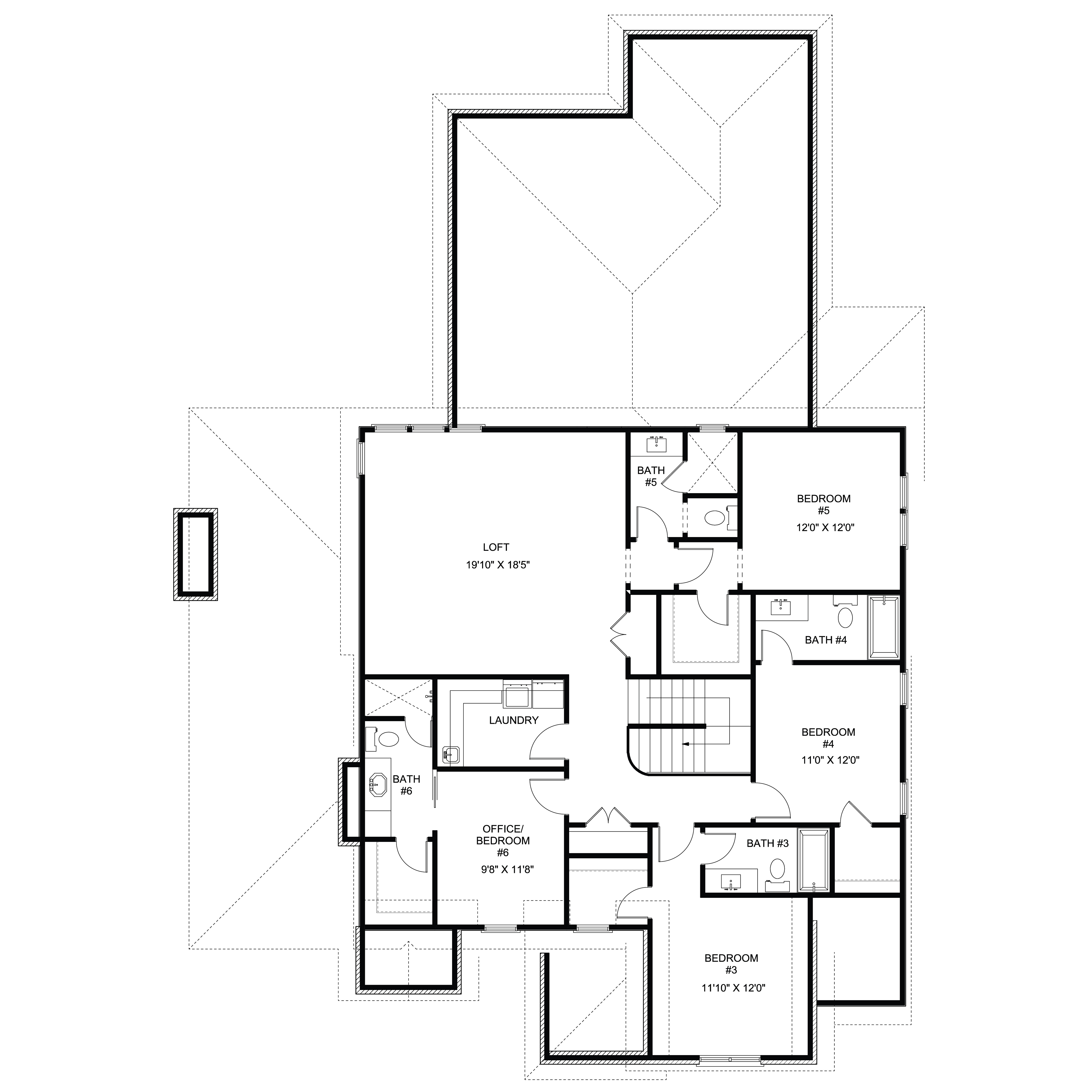 The Wriston upper level floor plan